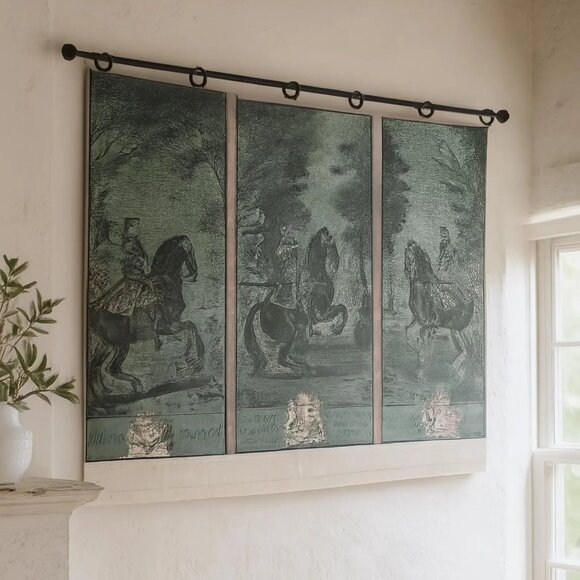 Atelier Druck Other - Ganahl-Webe "Chevaliers" Equestrian Jacquard – High-End Austrian Textile